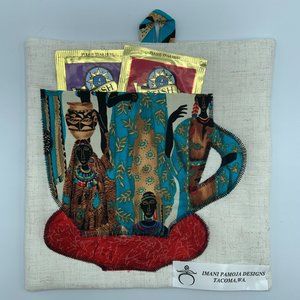 Quilted Coaster or Pot Holder/Tea Bag Holder